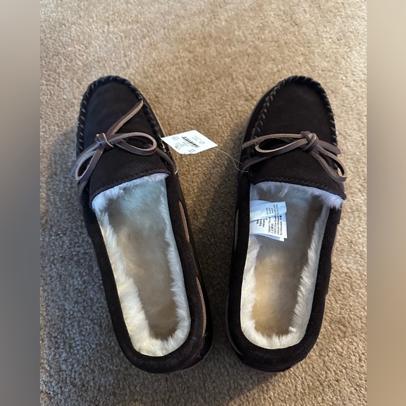 J.Crew Sherpa-lined suede slippers men’s NWT - Picture 3 of 16